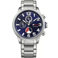 Tommy Hilfiger Jackson 1791242 46mm Men's Multi-Function Watch – Blue & Silver Stainless Steel Bracelet