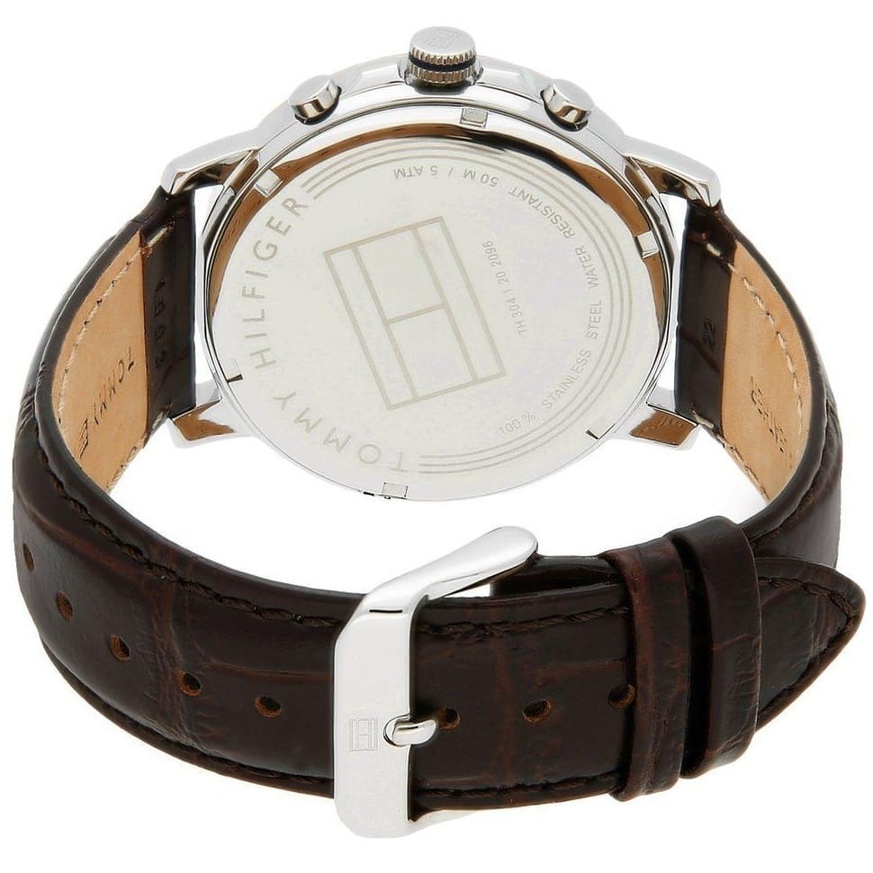 Tommy Hilfiger Keagan 1791290 44mm Men's Multi-Function Watch – Blue & Brown Genuine Leather Strap