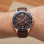Tommy Hilfiger Erik 1791367 46mm Men's Multi-Function Watch – Brown & Blue Genuine Leather Strap