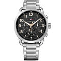 Tommy Hilfiger Briggs 1791422 46mm Men's Multi-Function Watch – Black & Silver Stainless Steel Bracelet
