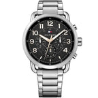 Tommy Hilfiger Briggs 1791422 46mm Men's Multi-Function Watch – Black & Silver Stainless Steel Bracelet