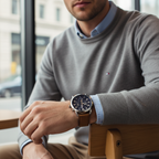 Tommy Hilfiger Briggs 1791424 46mm Men's Multi-Function Watch – Navy Blue & Brown Genuine Leather Strap