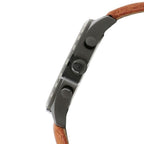 Tommy Hilfiger Gavin 1791470 44mm Men's Multi-Function Watch – Black & Light Brown Genuine Leather Strap