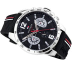 Tommy Hilfiger Decker 1791473 46mm Men's Multi-Function Watch – Black & Black Silicone Strap