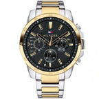 Tommy Hilfiger Decker 1791559 46mm Men's Multi-Function Watch – Black & Silver Stainless Steel Bracelet