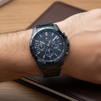 Tommy Hilfiger Decker 1791560 46mm Men's Multi-Function Watch – Blue & Blue Stainless Steel Bracelet