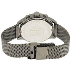 Tommy Hilfiger Icon 1791597 40mm Men's Multi-Function Watch – Grey Dual-Time & Grey Stainless Steel Mesh Bracelet