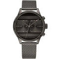 Tommy Hilfiger Icon 1791597 40mm Men's Multi-Function Watch – Grey Dual-Time & Grey Stainless Steel Mesh Bracelet