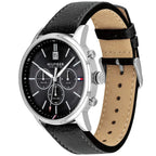 Tommy Hilfiger Kyle 1791630 44mm Men's Multi-Function Watch – Black & Black Genuine Leather Strap