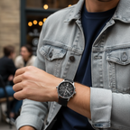 Tommy Hilfiger Kyle 1791630 44mm Men's Multi-Function Watch – Black & Black Genuine Leather Strap
