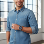 Tommy Hilfiger Austin 1791640 44mm Men's Multi-Function Watch – Blue & Silver Stainless Steel Bracelet