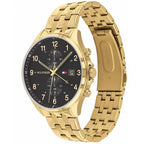 Tommy Hilfiger West 1791708 44mm Men's Multi-Function Watch – Black & Gold Stainless Steel Bracelet