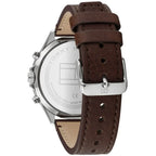 Tommy Hilfiger West 1791712 44mm Men's Multi-Function Watch – Blue & Brown Genuine Leather Strap
