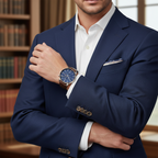 Tommy Hilfiger West 1791712 44mm Men's Multi-Function Watch – Blue & Brown Genuine Leather Strap