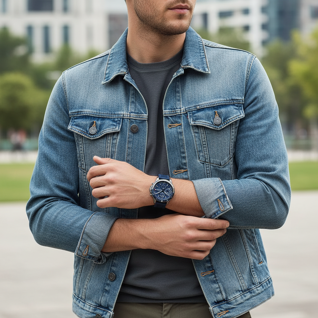 Tommy Hilfiger Bank 1791721 46mm Men's Multi-Function Watch – Blue & Blue Silicone Strap