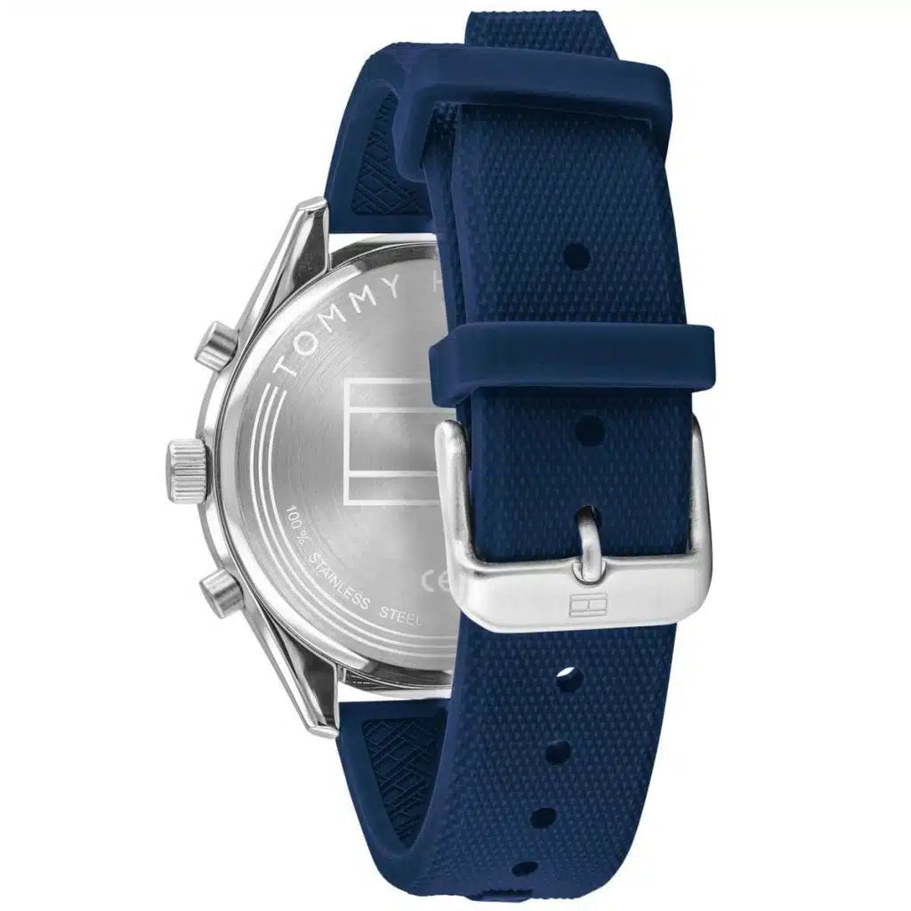 Tommy Hilfiger Bennett 1791781 44mm Men's Multi-Function Watch – Blue & Blue Silicone Strap