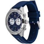 Tommy Hilfiger Bennett 1791781 44mm Men's Multi-Function Watch – Blue & Blue Silicone Strap