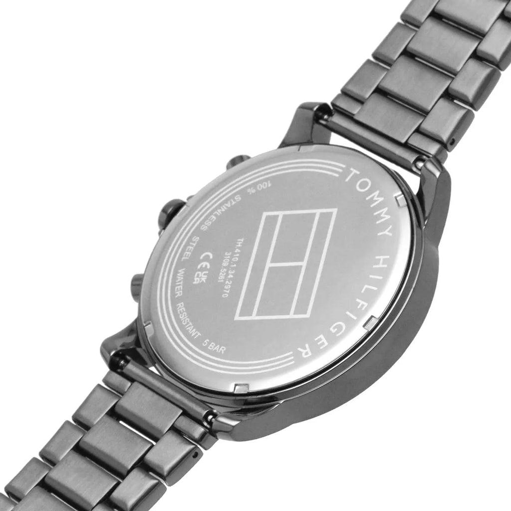 Tommy Hilfiger Jameson 1791796 46mm Men's Multi-Function Watch – Blue & Gunmetal Stainless Steel Bracelet