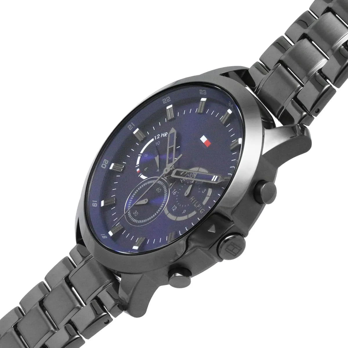 Tommy Hilfiger Jameson 1791796 46mm Men's Multi-Function Watch – Blue & Gunmetal Stainless Steel Bracelet