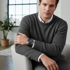 Tommy Hilfiger Jameson 1791796 46mm Men's Multi-Function Watch – Blue & Gunmetal Stainless Steel Bracelet