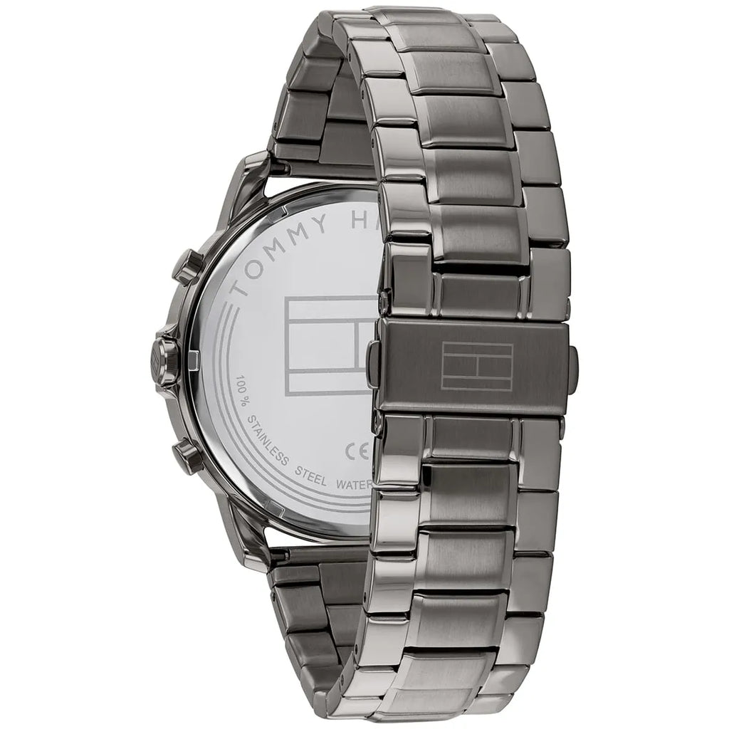 Tommy Hilfiger Jameson 1791796 46mm Men's Multi-Function Watch – Blue & Gunmetal Stainless Steel Bracelet