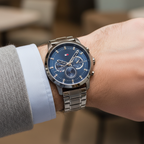 Tommy Hilfiger Jameson 1791796 46mm Men's Multi-Function Watch – Blue & Gunmetal Stainless Steel Bracelet