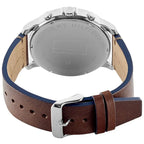 Tommy Hilfiger Jameson 1791797 46mm Men's Multi-Function Watch – Blue & Brown Genuine Leather Strap