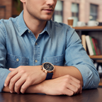 Tommy Hilfiger Trent 1791808 46mm Men's Multi-Function Watch – Grey & Blue Genuine Leather Strap