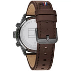 Tommy Hilfiger Trent 1791809 46mm Men's Multi-Function Watch – Green & Brown Genuine Leather Strap