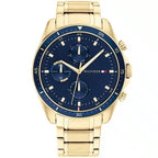 Tommy Hilfiger Parker 1791834 44mm Men's Multi-Function Watch – Blue & Gold Stainless Steel Bracelet