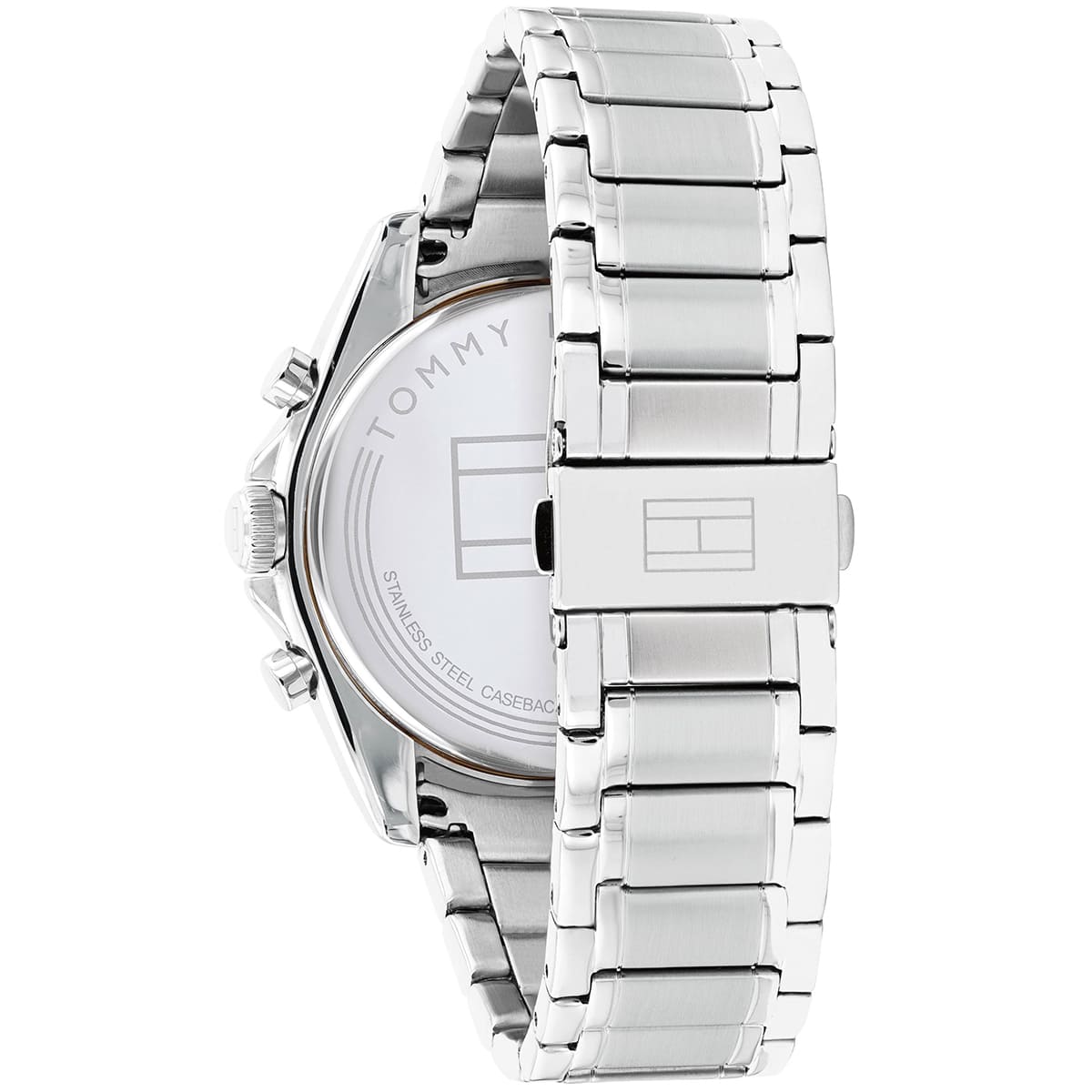 Tommy Hilfiger Parker 1791835 44mm Men's Multi-Function Watch – Black & Silver Stainless Steel Bracelet