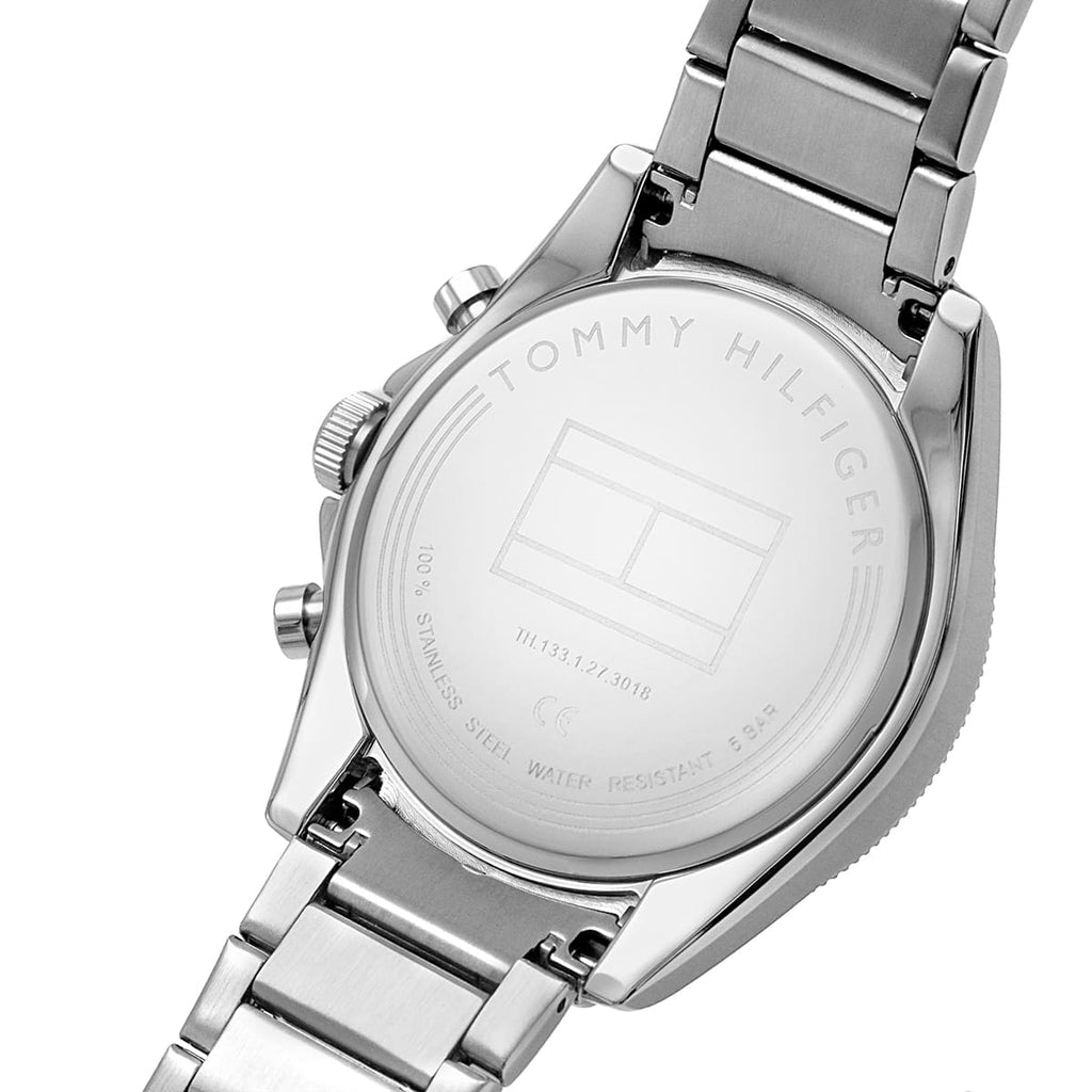 Tommy Hilfiger Parker 1791835 44mm Men's Multi-Function Watch – Black & Silver Stainless Steel Bracelet