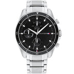 Tommy Hilfiger Parker 1791835 44mm Men's Multi-Function Watch – Black & Silver Stainless Steel Bracelet