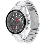 Tommy Hilfiger Aiden 1791857 45mm Men's Multi-Function Watch – Grey Textured & Silver Stainless Steel Bracelet
