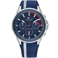 Tommy Hilfiger Aiden 1791859 45mm Men's Multi-Function Watch – Blue & Blue Silicone Strap