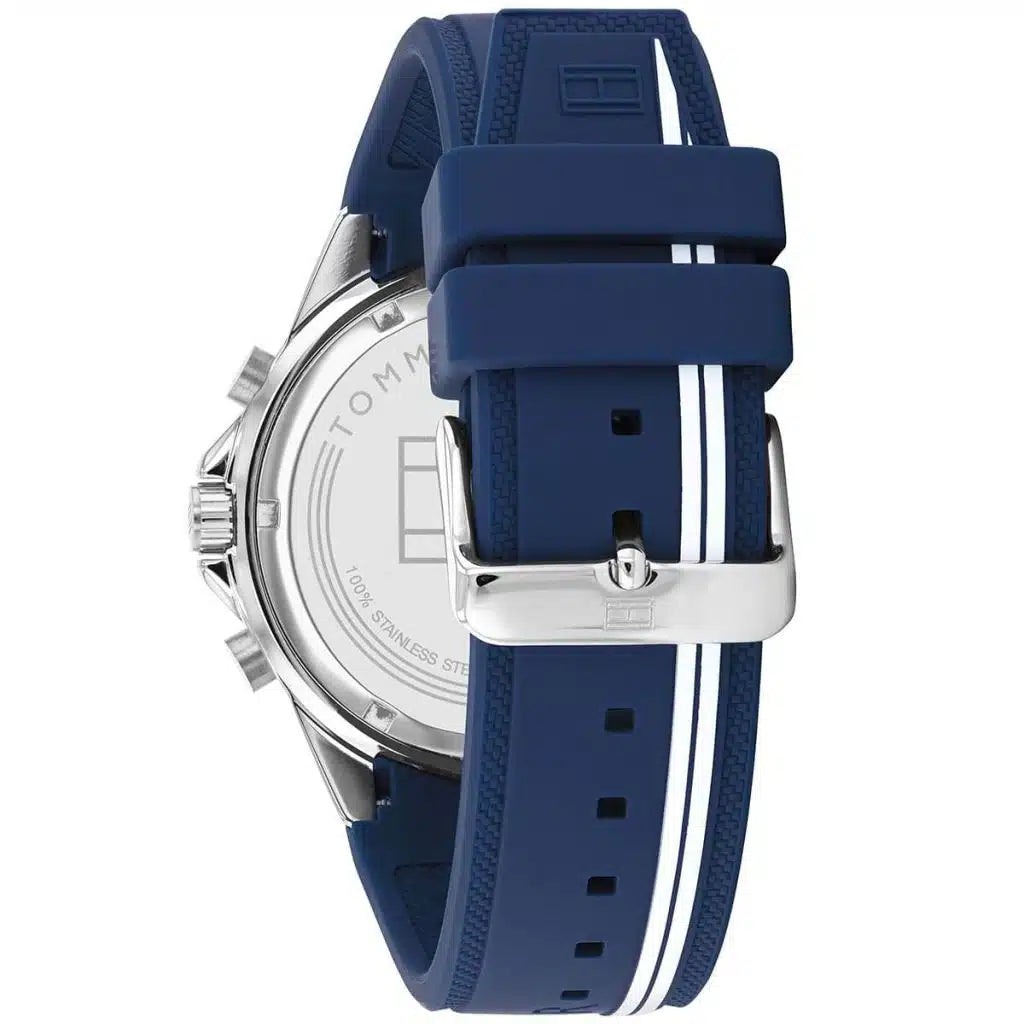 Tommy Hilfiger Aiden 1791859 45mm Men's Multi-Function Watch – Blue & Blue Silicone Strap