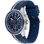 Tommy Hilfiger Aiden 1791859 45mm Men's Multi-Function Watch – Blue & Blue Silicone Strap