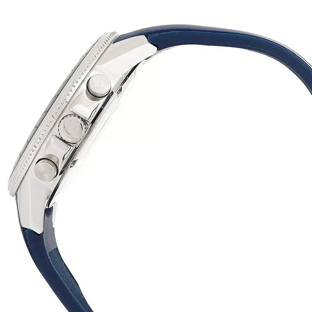 Tommy Hilfiger Aiden 1791859 45mm Men's Multi-Function Watch – Blue & Blue Silicone Strap