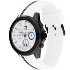 Tommy Hilfiger Aiden 1791862 45mm Men's Multi-Function Watch – White & White Silicone Strap