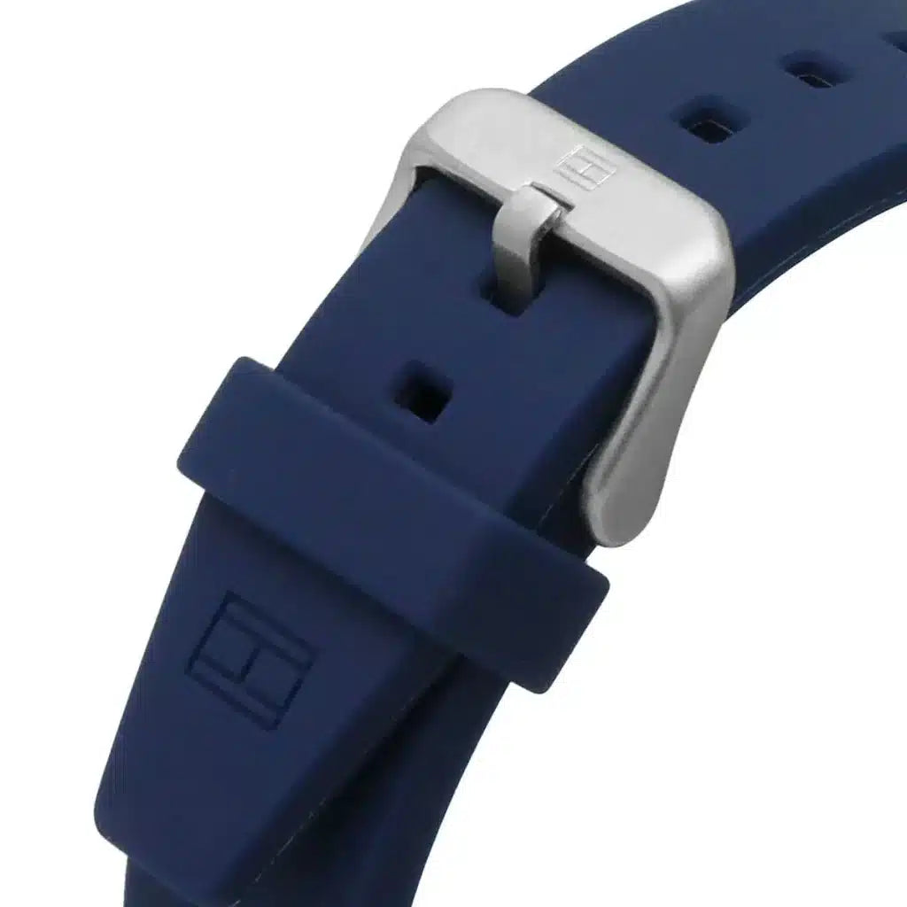 Tommy Hilfiger Max 1791970 44mm Men's Multi-Function Watch – Blue & Blue Silicone Strap