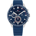Tommy Hilfiger Max 1791970 44mm Men's Multi-Function Watch – Blue & Blue Silicone Strap