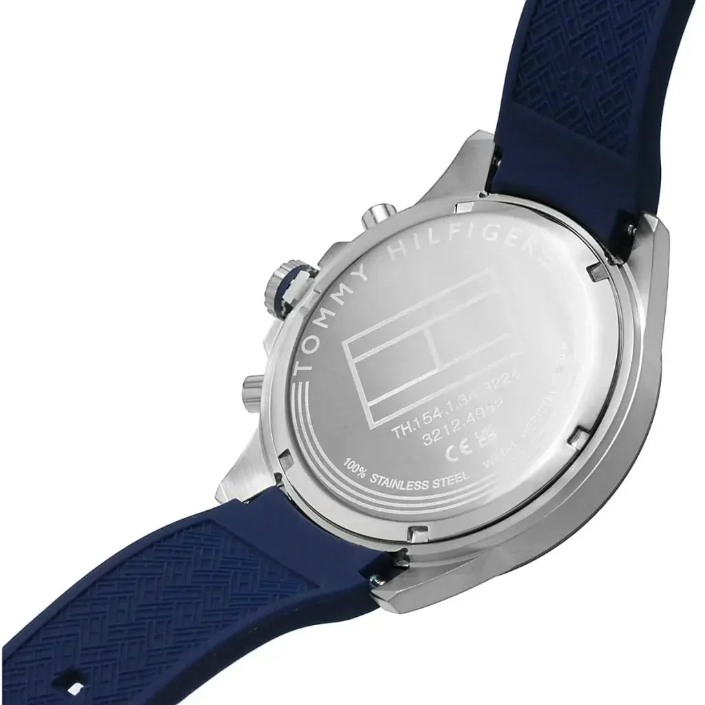 Tommy Hilfiger Max 1791970 44mm Men's Multi-Function Watch – Blue & Blue Silicone Strap