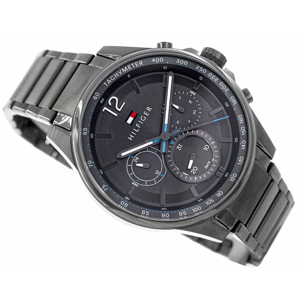 Tommy Hilfiger Max 1791975 44mm Men's Multi-Function Watch – Grey & Grey Stainless Steel Bracelet