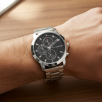 Tommy Hilfiger Jameson 1792048 46mm Men's Multi-Function Watch – Black & Silver Stainless Steel Bracelet