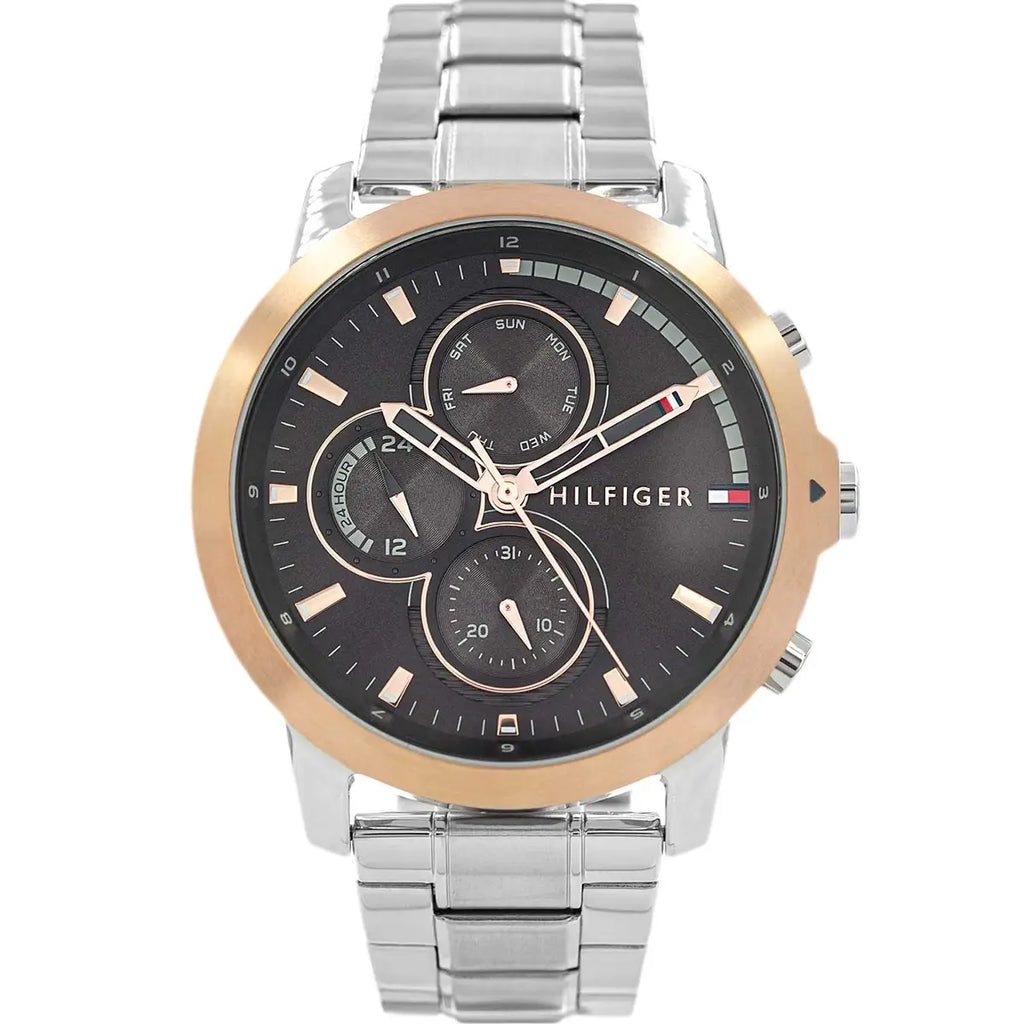 Tommy Hilfiger Jameson 1792050 46mm Men's Multi-Function Watch – Grey & Silver Stainless Steel Bracelet