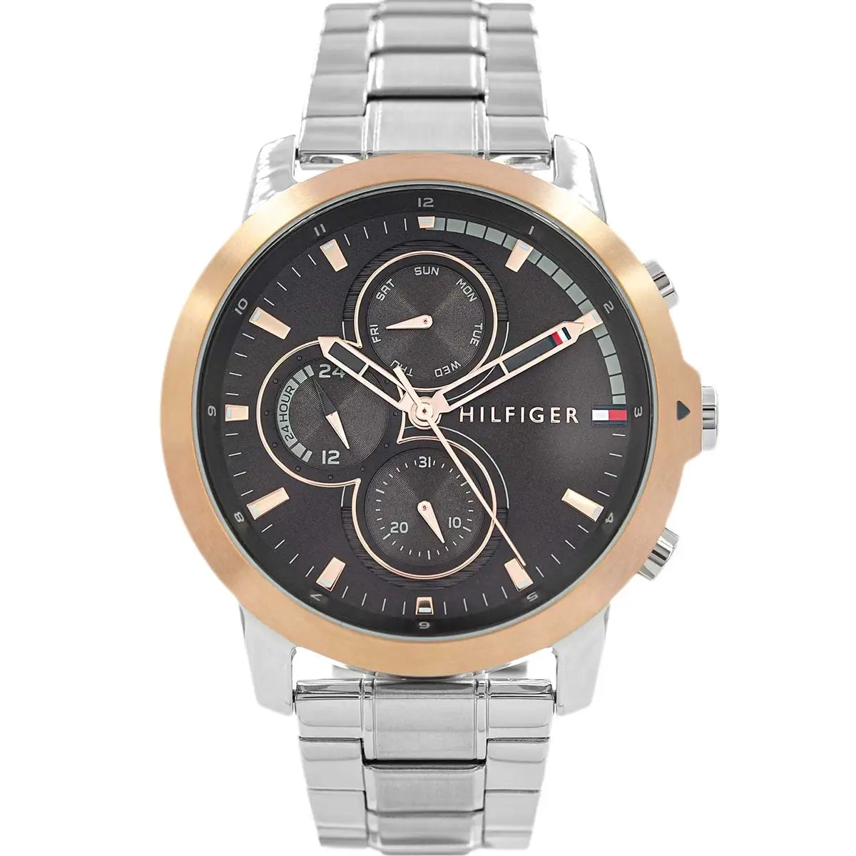 Tommy Hilfiger Jameson 1792050 46mm Men's Multi-Function Watch – Grey & Silver Stainless Steel Bracelet