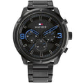 Tommy Hilfiger Wild 1792070 50mm Men's Multi-Function Watch – Black Textured & Black Stainless Steel Bracelet