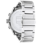 Tommy Hilfiger Wild 1792077 50mm Men's Multi-Function Watch – Blue Textured & Silver Stainless Steel Bracelet