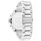 Tommy Hilfiger Jordan 1792094 43mm Men's Multi-Function Watch – Blue Dual-Time & Silver Stainless Steel Bracelet