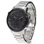 Tommy Hilfiger Troy 1792106 46mm Men's Multi-Function Watch – Black & Silver Stainless Steel Bracelet